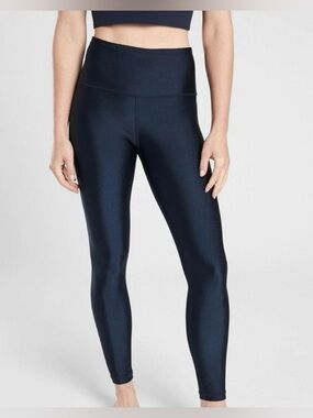 Athleta Leggings Black Shine Workout Leggings Black Leggings High Rise Leggings